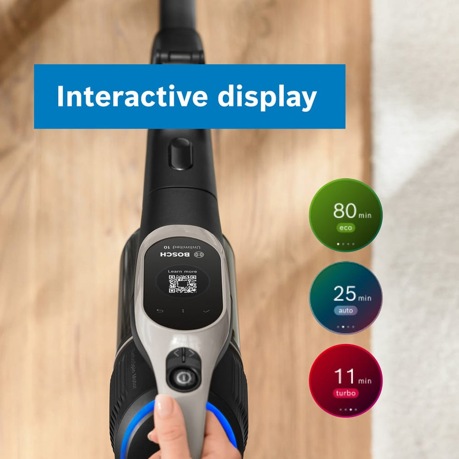 Bosch Unlimited 10 Cordless Vacuum Cleaner with up to 80 Minutes Run Time - BBS1041GGB