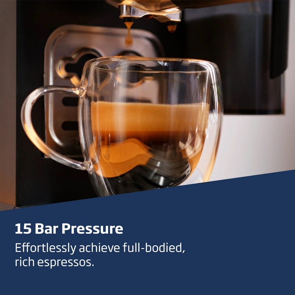 Beko CaffeExperto Manual Espresso Machine with Steam Wand in Silver - CEP5304X