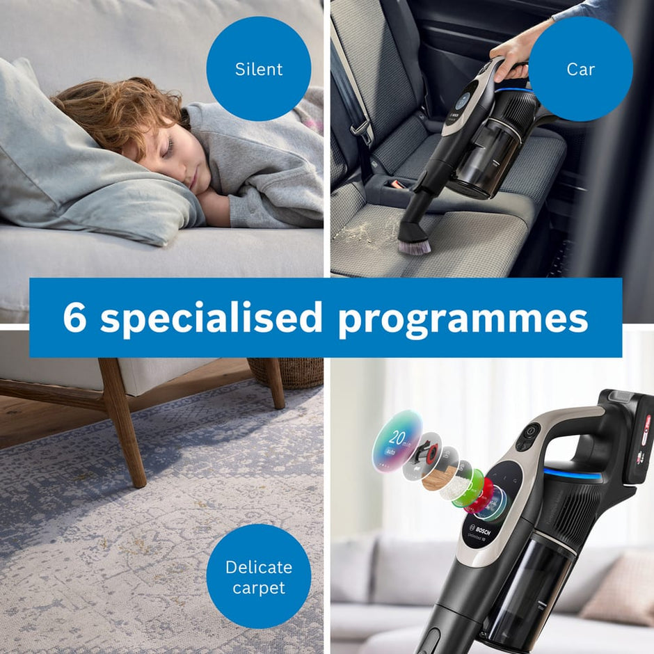 Bosch Unlimited 10 Cordless Vacuum Cleaner with up to 80 Minutes Run Time - BBS1041GGB