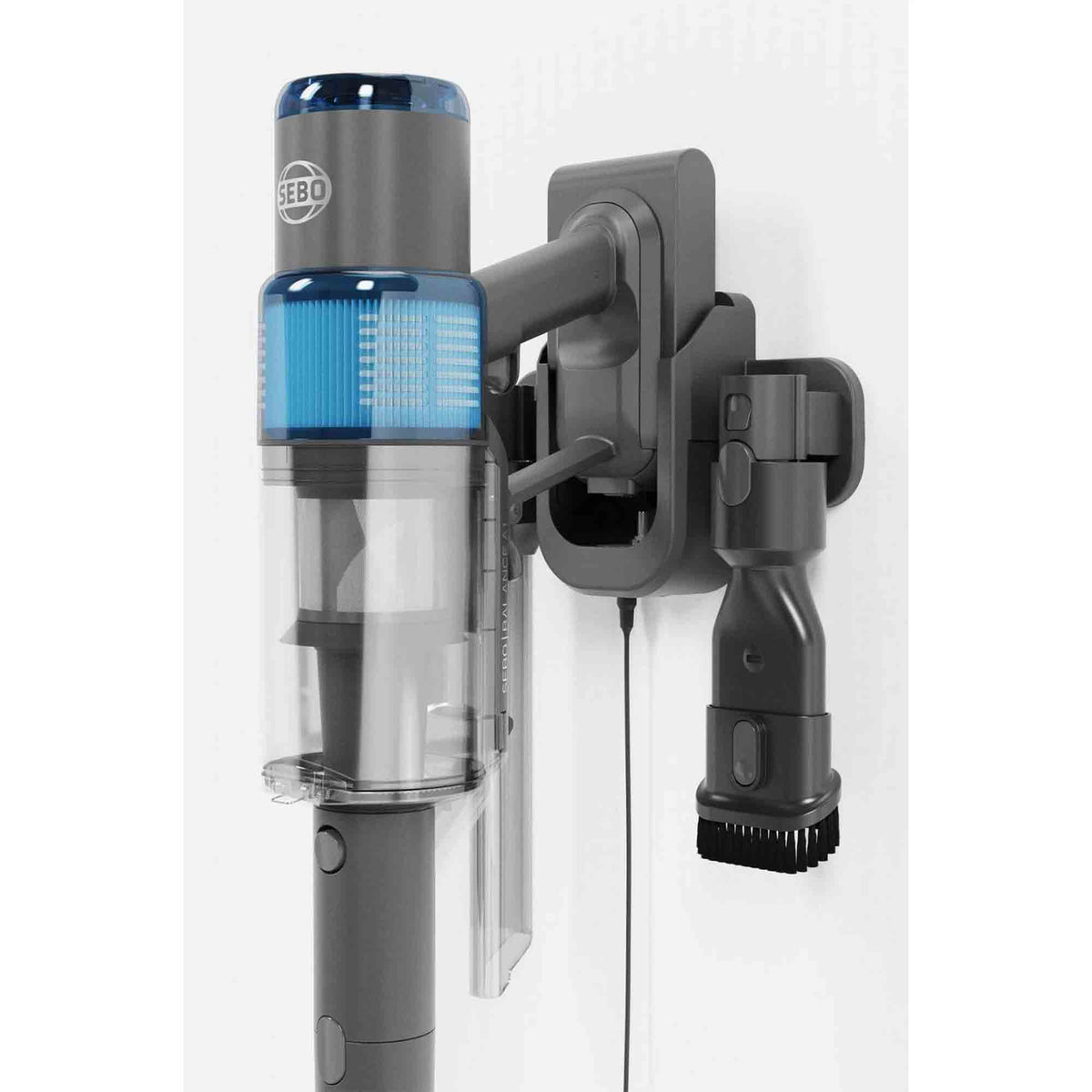 Sebo Balance A1 Cordless Stick Vacuum - Basalt Grey/Blue - 95001GB