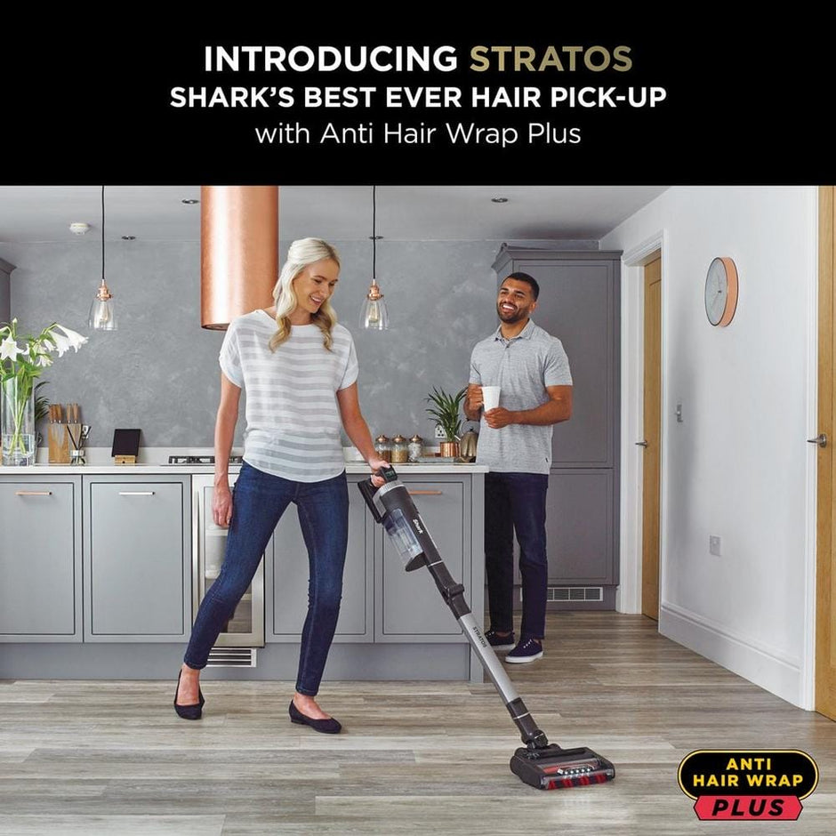 Shark Stratos Cordless Stick Vacuum Cleaner - 120 Minutes Run Time - Silver IZ420UKT