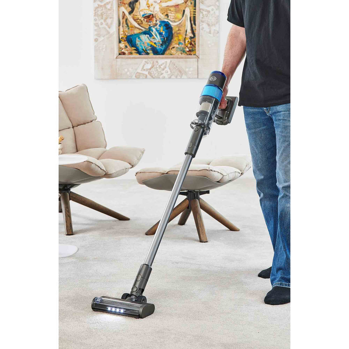 Sebo Balance A1 Cordless Stick Vacuum - Basalt Grey/Blue - 95001GB
