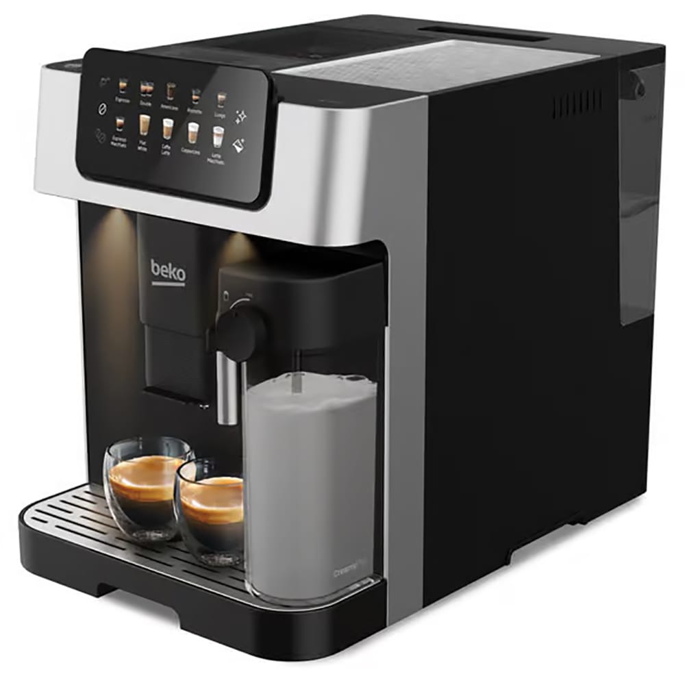 Beko CaffeoExperto Bean to Cup Fully Automatic Espresso Coffee Machine with Integrated Milk Jug in Silver - CEG7304X
