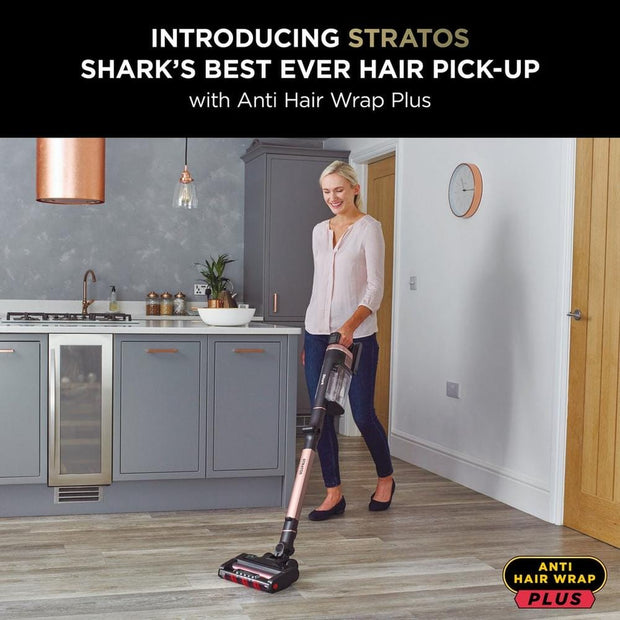 Shark Stratos Cordless Stick Vacuum Cleaner - 60 Minutes Run Time - Gold IZ400UK