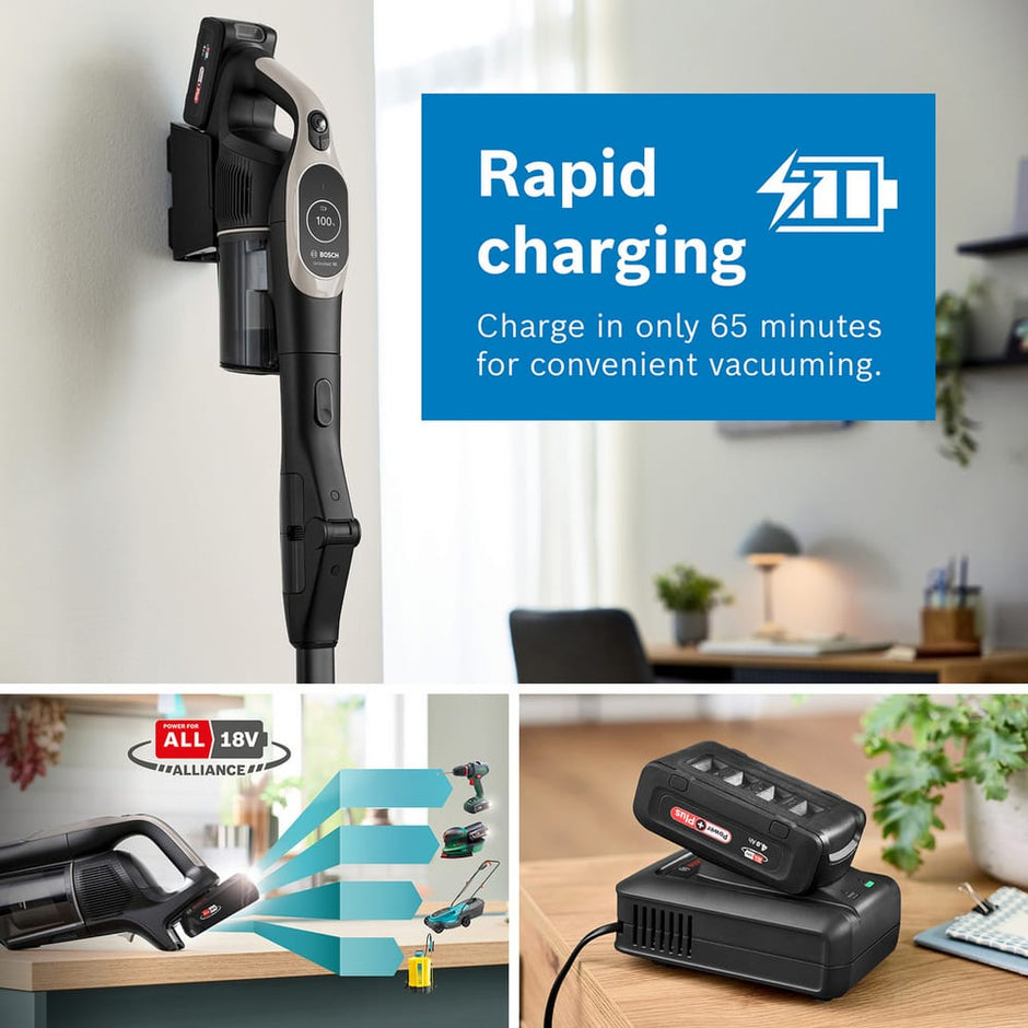 Bosch Unlimited 10 Cordless Vacuum Cleaner with up to 80 Minutes Run Time - BBS1041GGB