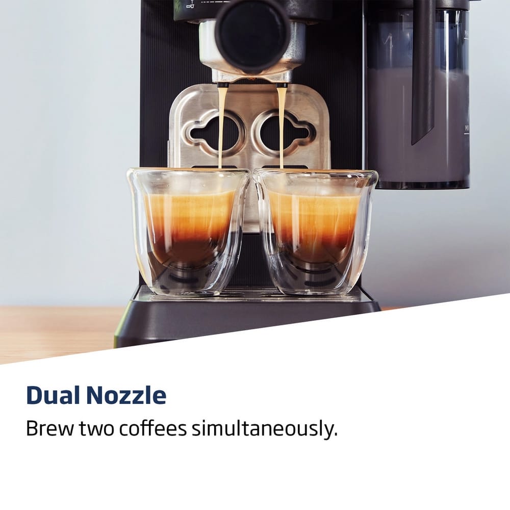 Beko CaffeExperto Manual Espresso Machine with Steam Wand in Silver - CEP5304X