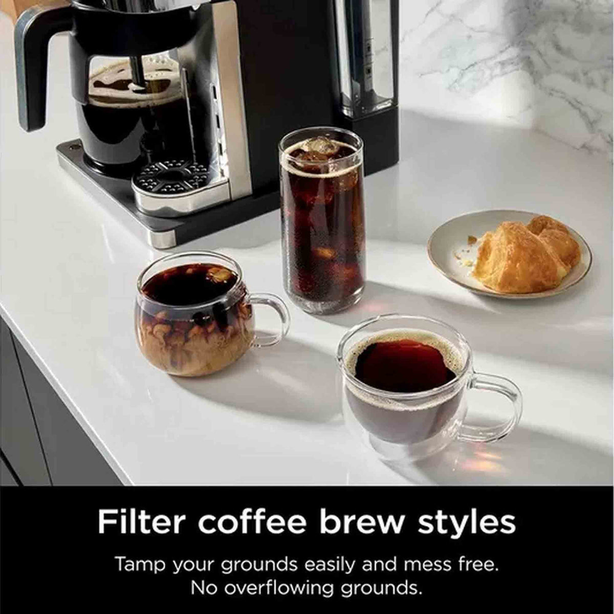 Ninja Prestige Dualbrew System Espresso Machine in Silver and Black - CFN802UK