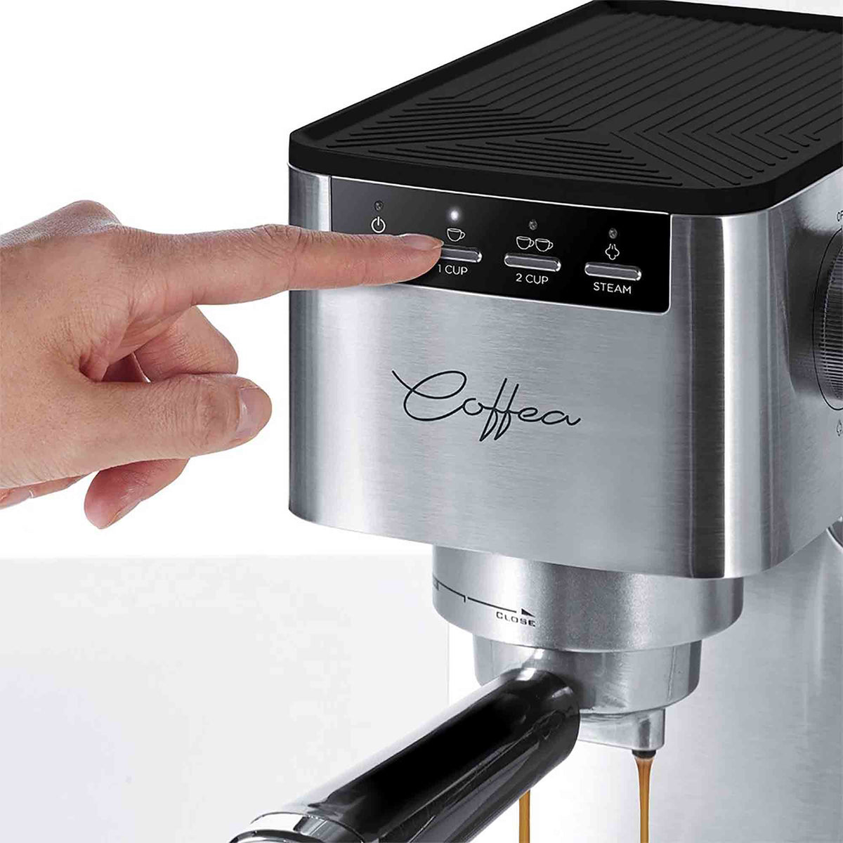 Polti Coffea P10S Manual Espresso Machine in Silver