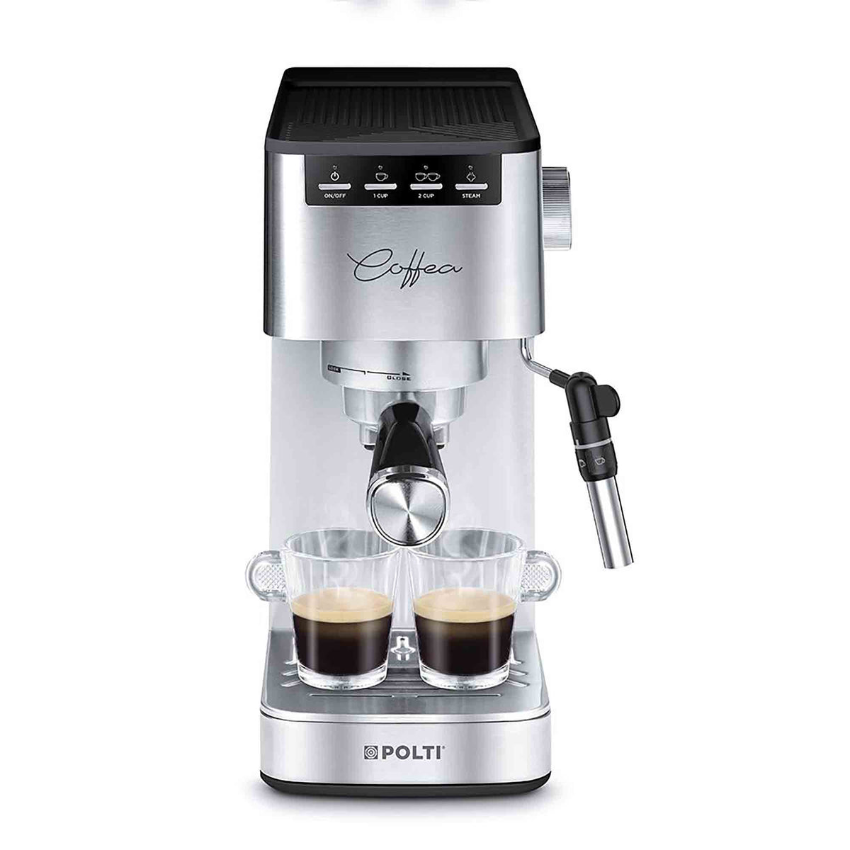 Polti Coffea P10S Manual Espresso Machine in Silver