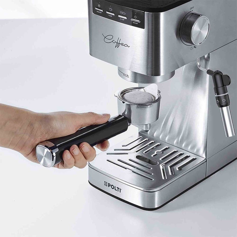 Polti Coffea P10S Manual Espresso Machine in Silver