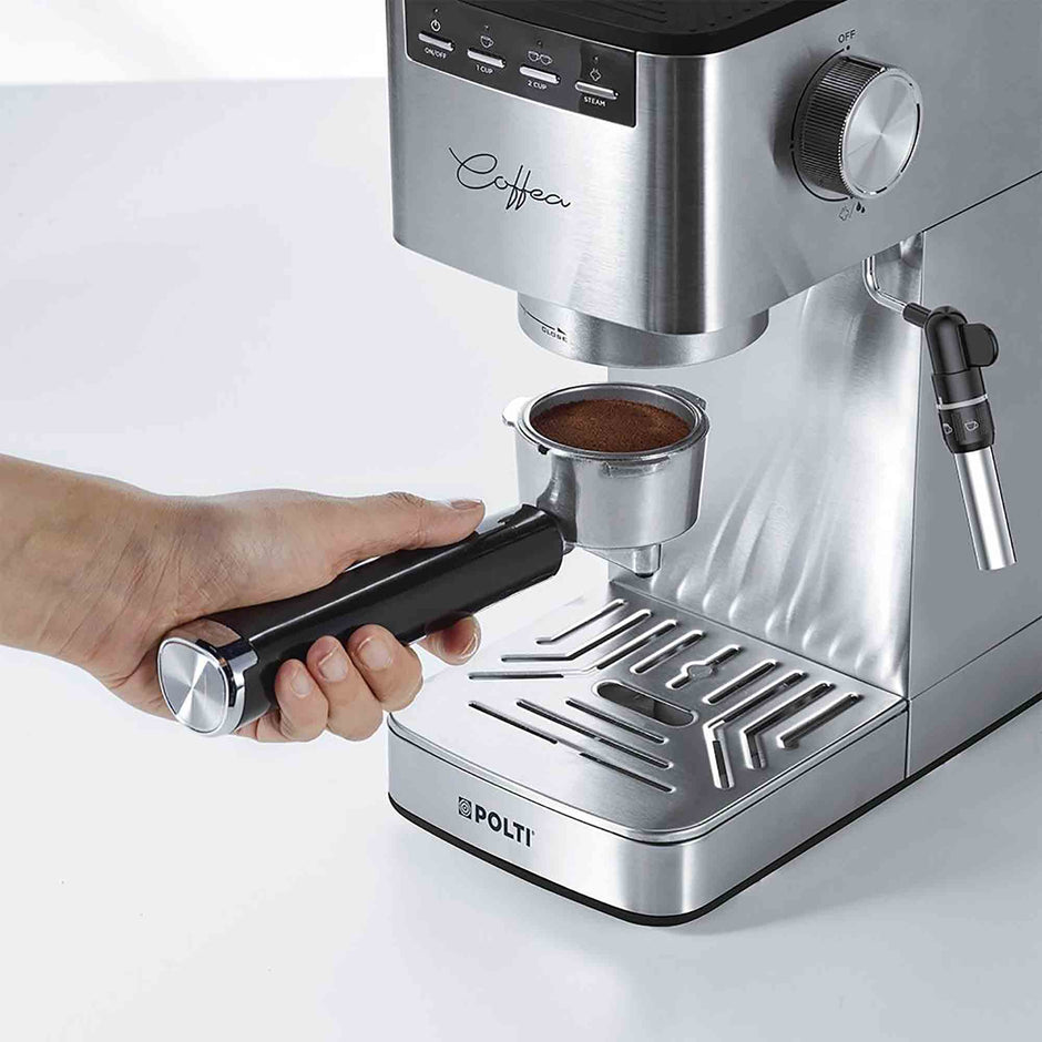 Polti Coffea P10S Manual Espresso Machine in Silver