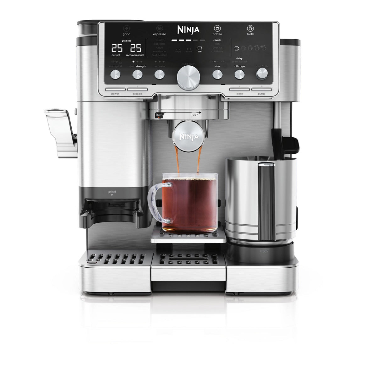 Ninja Luxe Café Pro Series Espresso Machine – Black and Stainless Steel – ES701UK