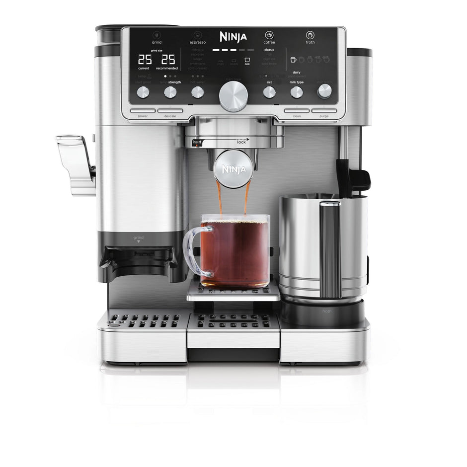 Ninja Luxe Café Pro Series Espresso Machine – Black and Stainless Steel – ES701UK