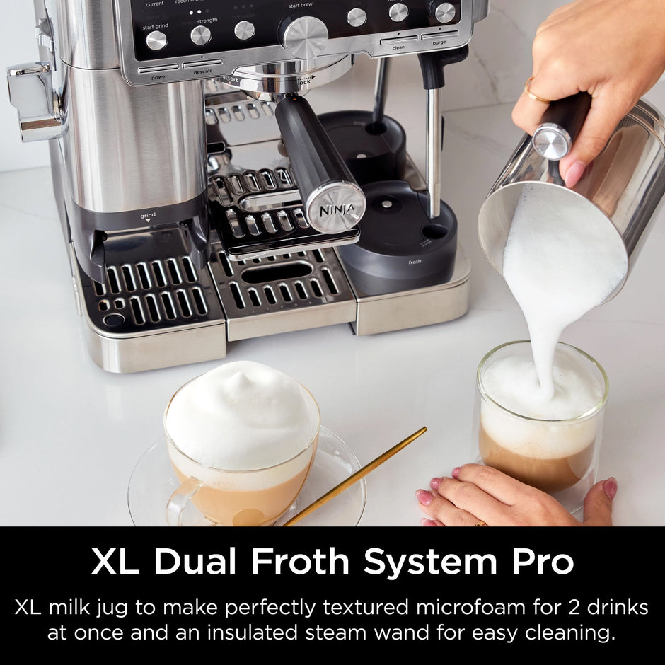 Ninja Luxe Café Pro Series Espresso Machine – Black and Stainless Steel – ES701UK