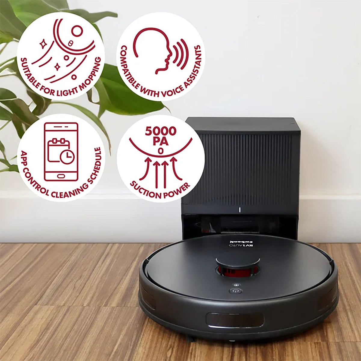 Ewbank RV1AUTO Robot Vacuum and Mop with Auto-Empty Station - EWVC04604