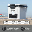 Ninja FrostVault 28L Hard Cooler with Dry Zone - Cloud White - FB131UKWH