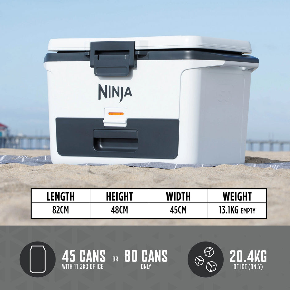 Ninja FrostVault 47L Hard Cooler with Dry Zone – Cloud White - FB151UKWH