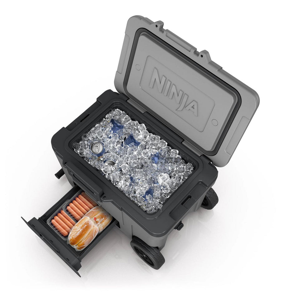 Ninja FrostVault 42L Wheeled Cooler with Dry Zone - Slate Grey - FB245UKGY