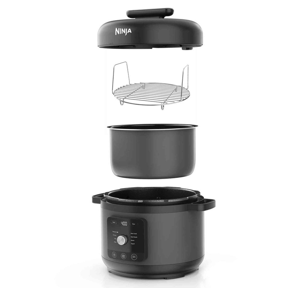 Ninja PC201UK HyperHeat 9-in-1 Pressure and Rice Cooker – Grey/Black