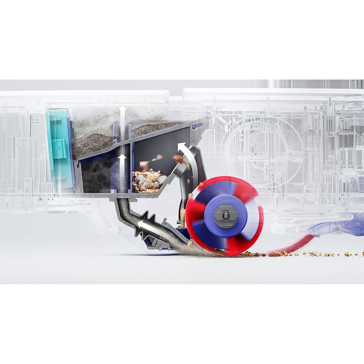 Dyson R2 Nurovi Wash and Dry Robot Vacuum Cleaner - Silver and Vinca Blue