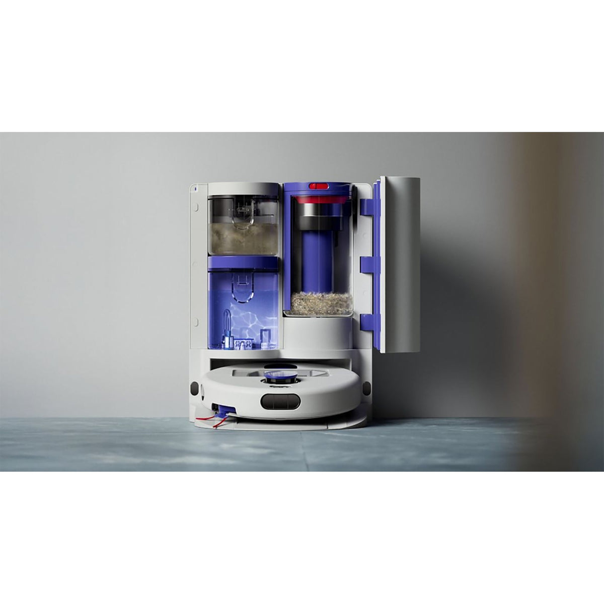 Dyson R2 Nurovi Wash and Dry Robot Vacuum Cleaner - Silver and Vinca Blue
