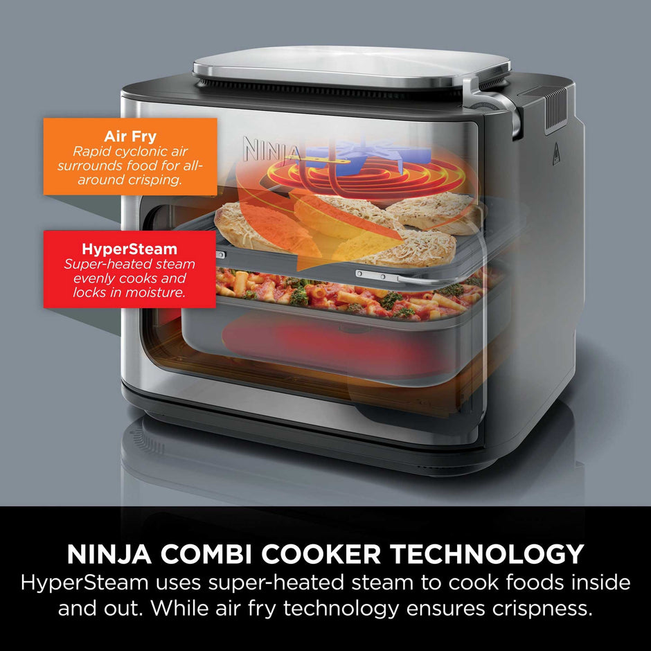 Ninja Combi 12-in-1 Multi-Cooker, Oven and Air Fryer in Grey | SFP700UK