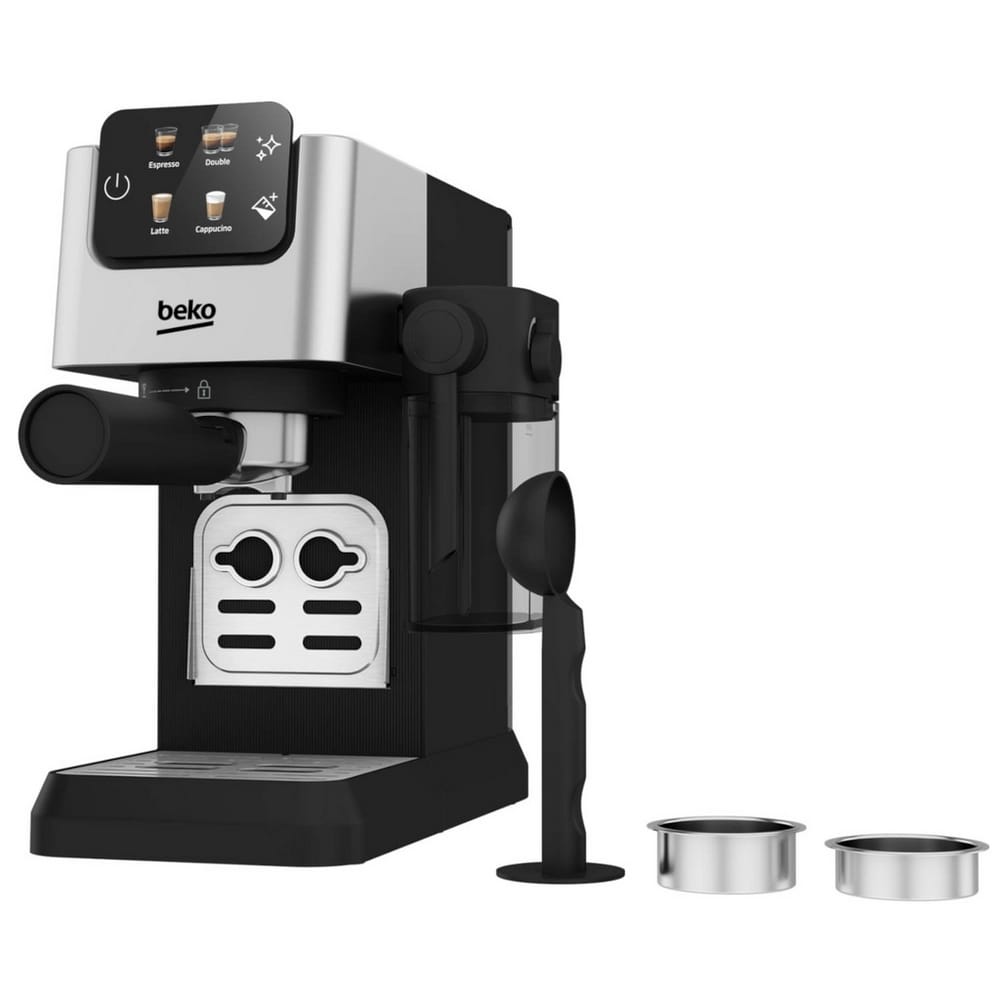 Beko CaffeExperto Manual Espresso Machine with Steam Wand in Silver - CEP5304X