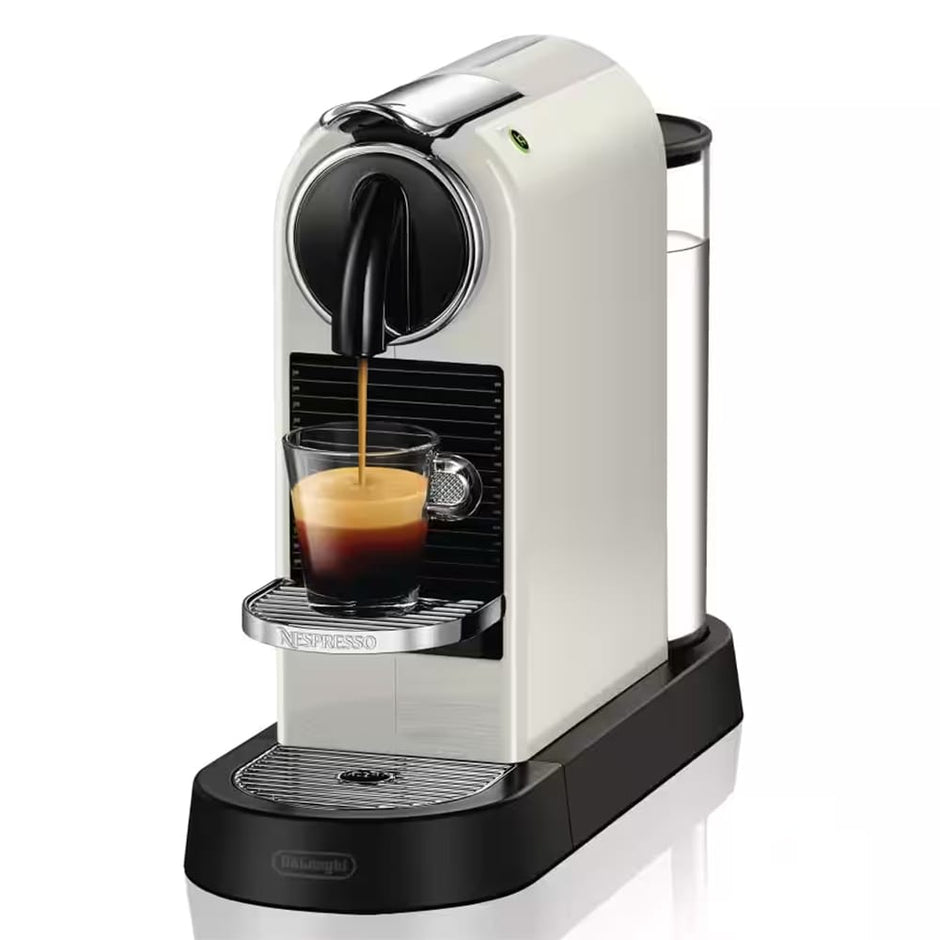 Delonghi Nespresso Citiz Capsule Espresso Coffee Machine in White - EN167W