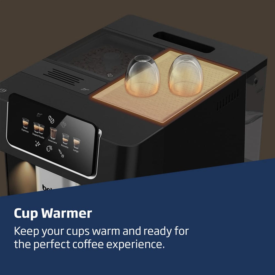 Beko CaffeoExperto Bean to Cup Fully Automatic Espresso Coffee Machine with Integrated Milk Jug in Silver - CEG7304X