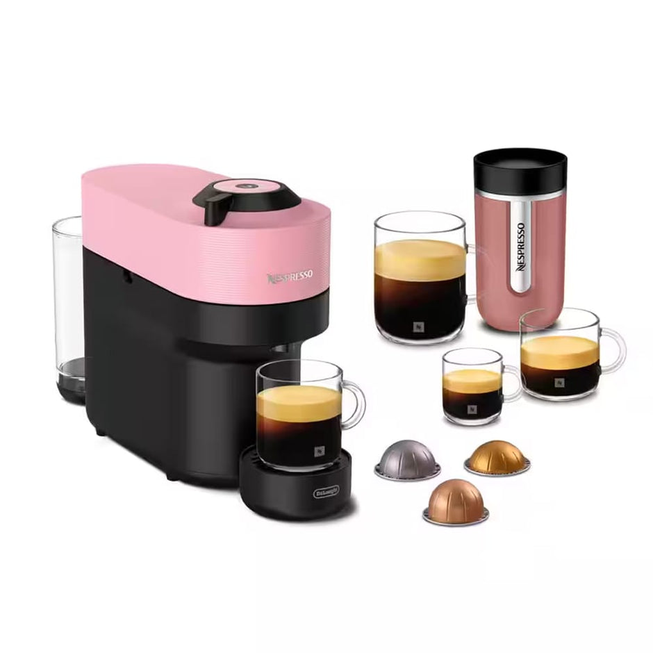 Delonghi Nespresso Vertuo Pop Capsule Coffee Machine in Pink - ENV90P