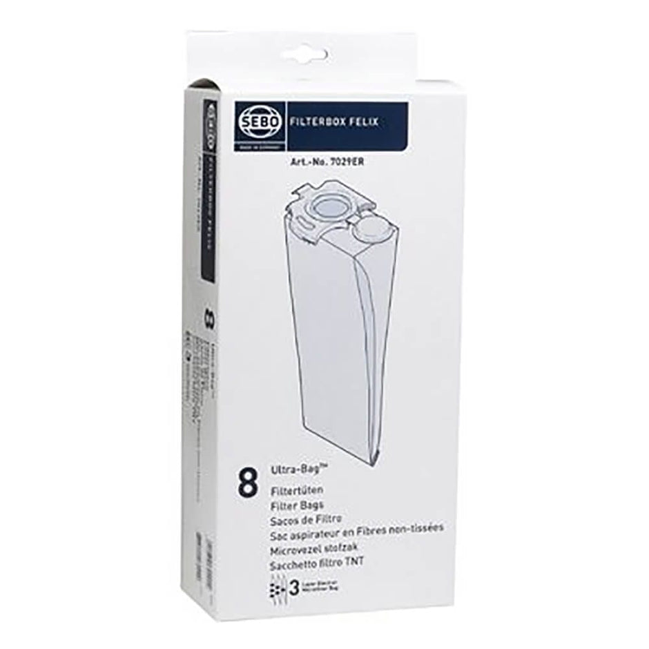 Sebo 7029ER 8 Vacuum Bags set for FELIX Range