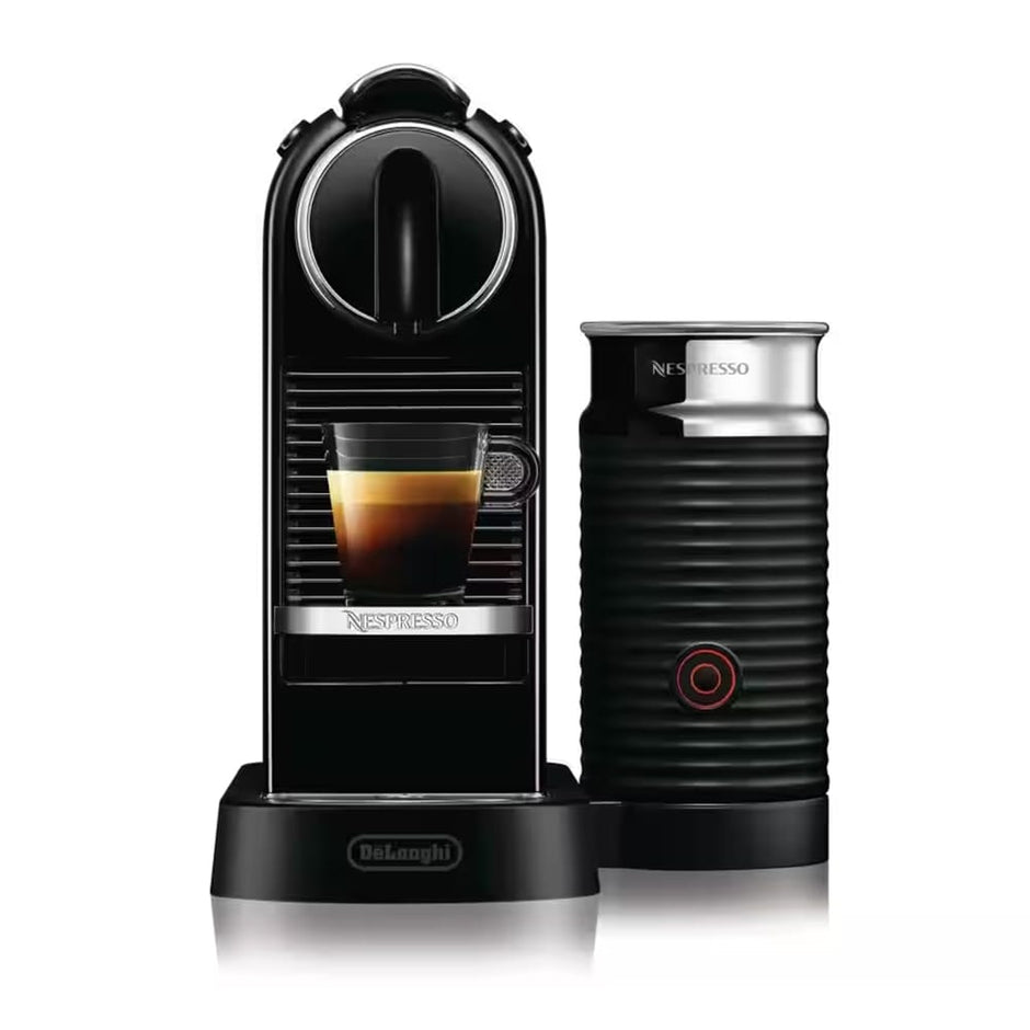 Delonghi Nespresso Citiz Espresso Coffee Machine with Milk Frother in Black - EN267BAE