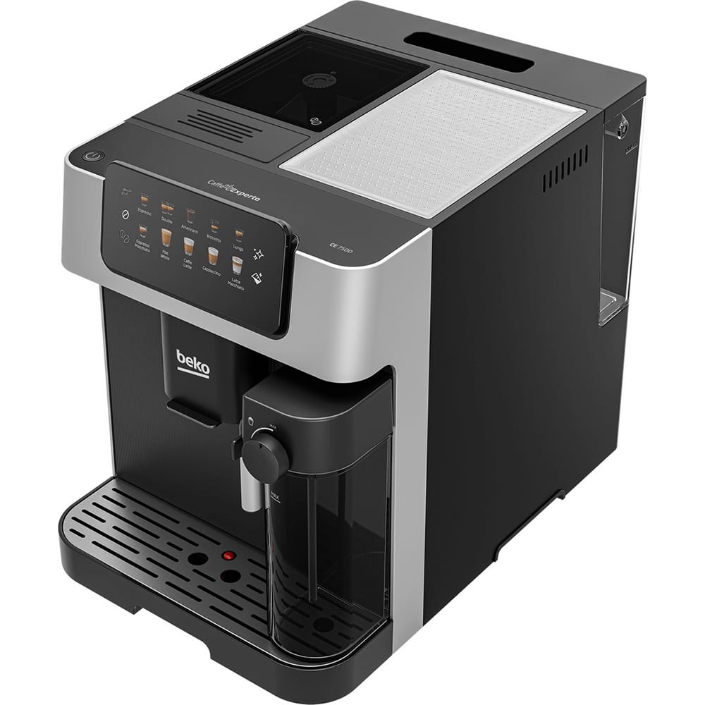 Beko CaffeoExperto Bean to Cup Fully Automatic Espresso Coffee Machine with Integrated Milk Jug in Silver - CEG7304X