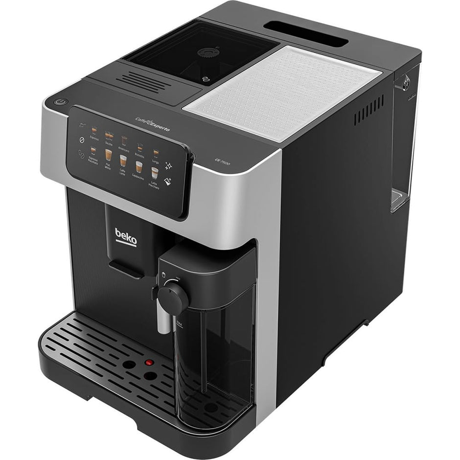 Beko CaffeoExperto Bean to Cup Fully Automatic Espresso Coffee Machine with Integrated Milk Jug in Silver - CEG7304X