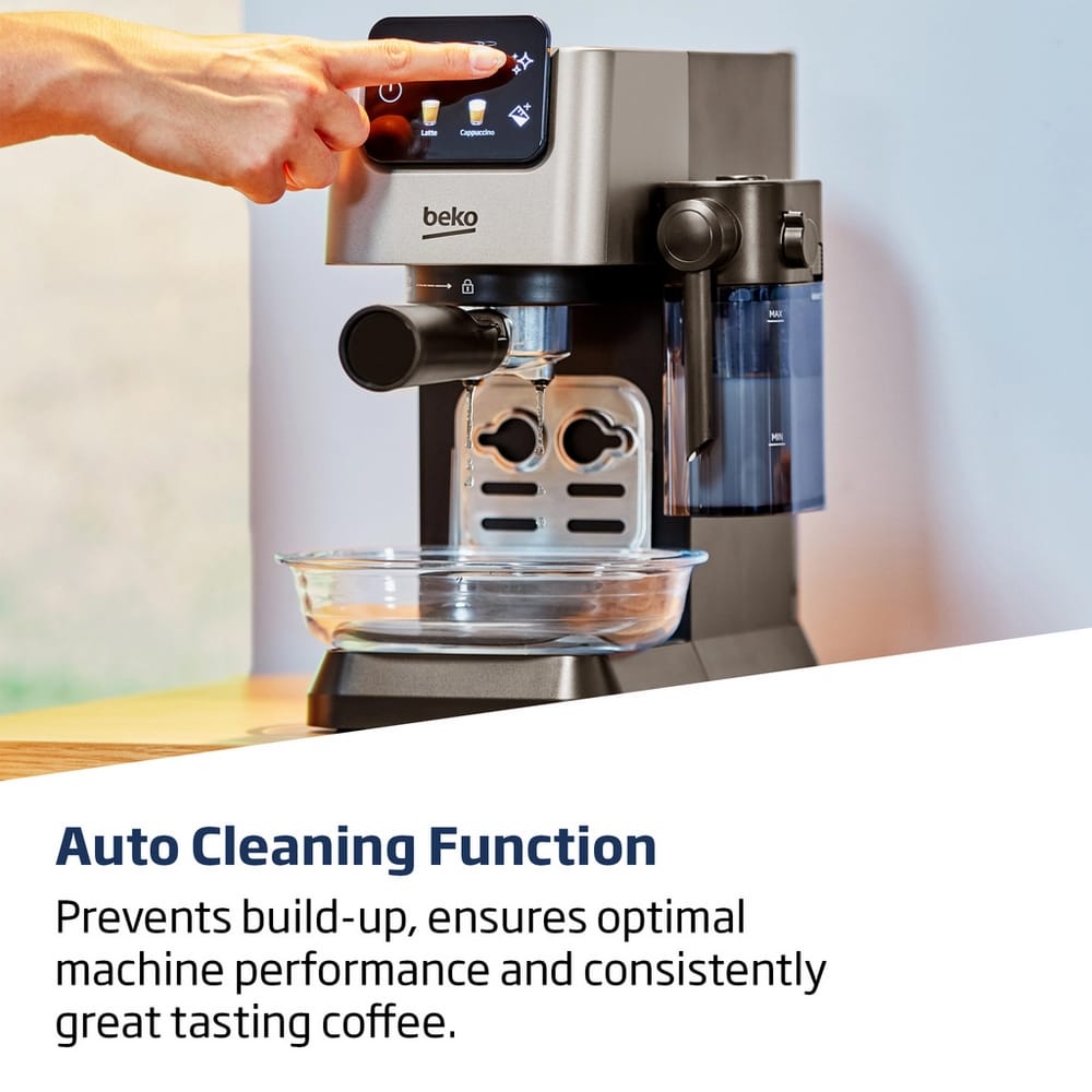 Beko CaffeExperto Manual Espresso Machine with Steam Wand in Silver - CEP5304X